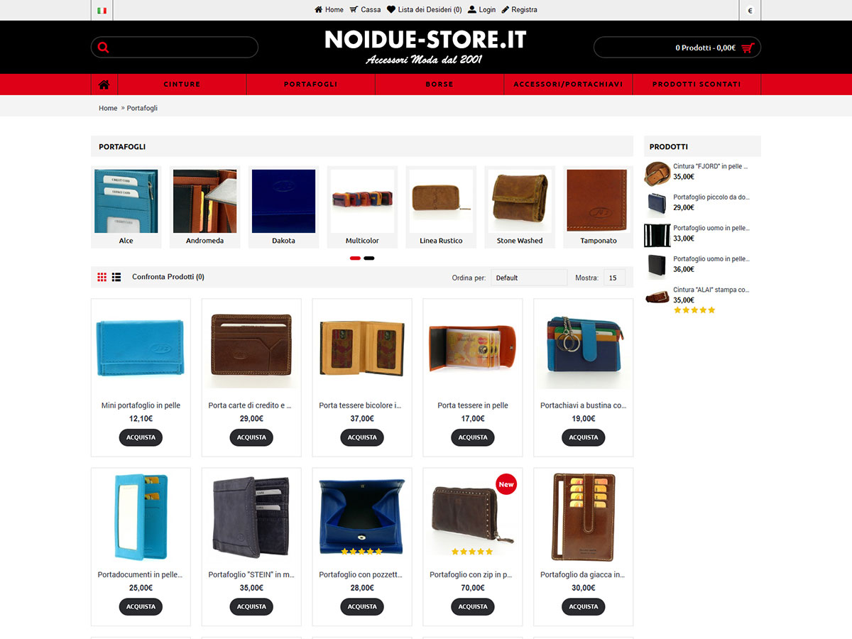Ndstore.it e-commerce in Opencart