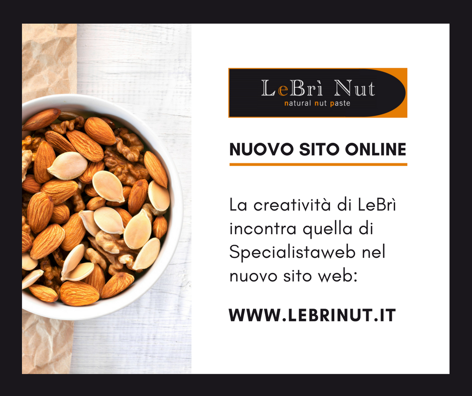 LeBrì Nut nuovo sito online